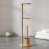 Organisateur de salle de bain multifonction en bamboo