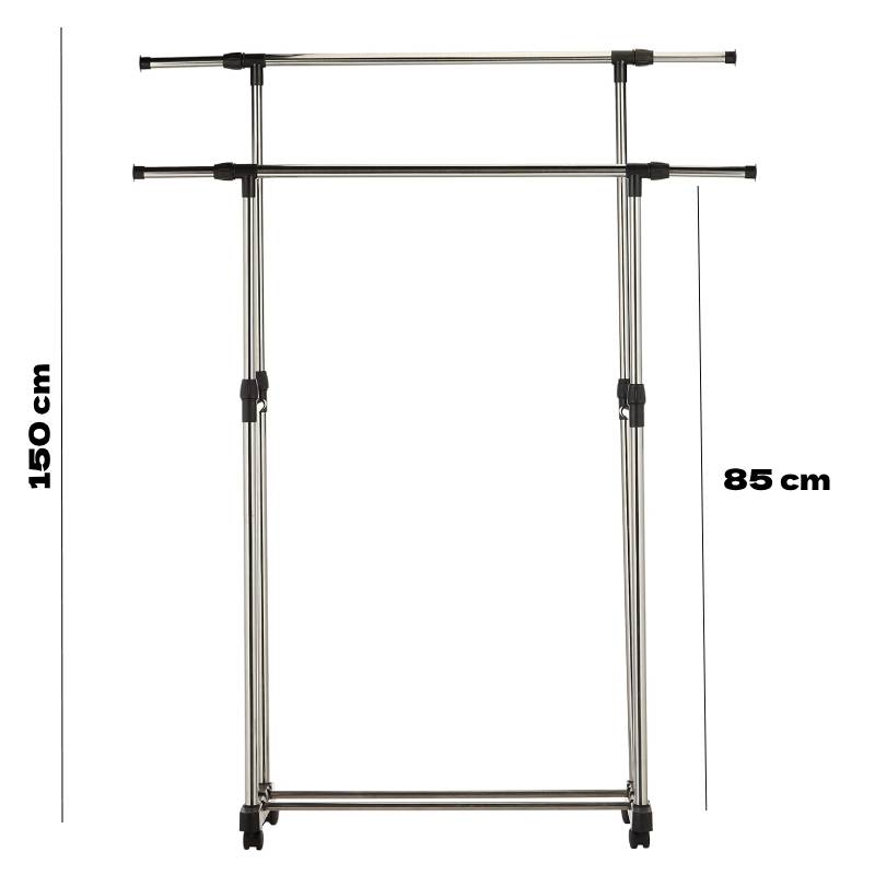 Penderie double métallique télescopique mobile ROMEX – Image 3