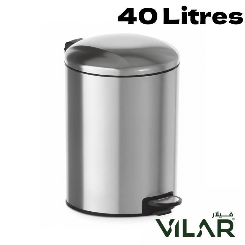 Poubelle à pédale INOX 40L VILAR