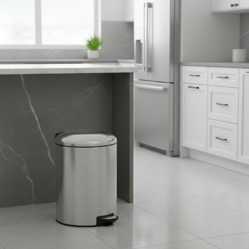 Poubelle à pédale INOX 40L VILAR – Image 2