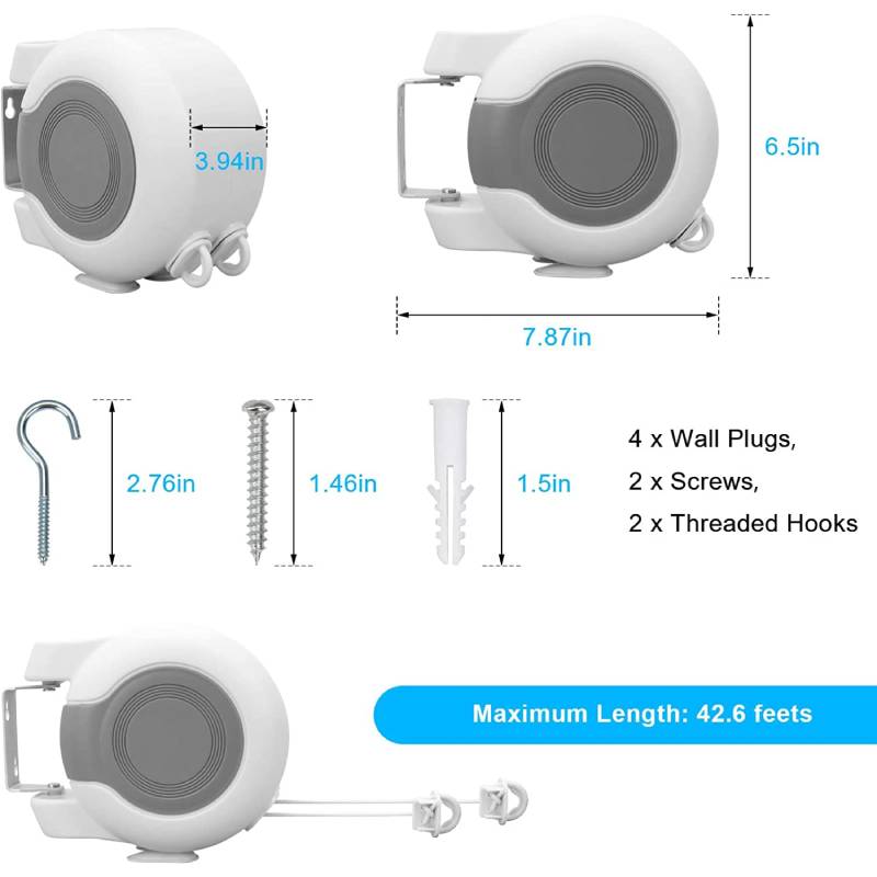 Sèche linge rétractable double pour intérieur extérieur télescopique – Image 8