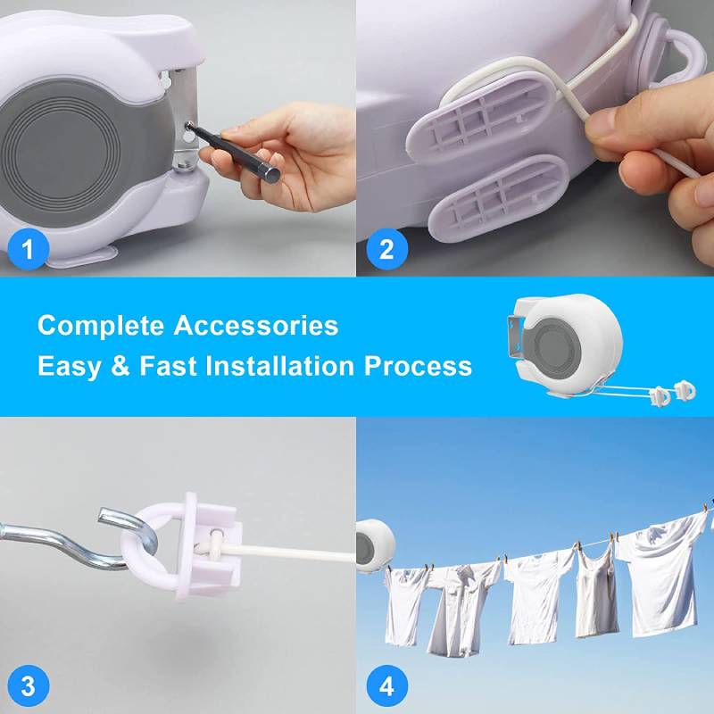 Sèche linge rétractable double pour intérieur extérieur télescopique – Image 7