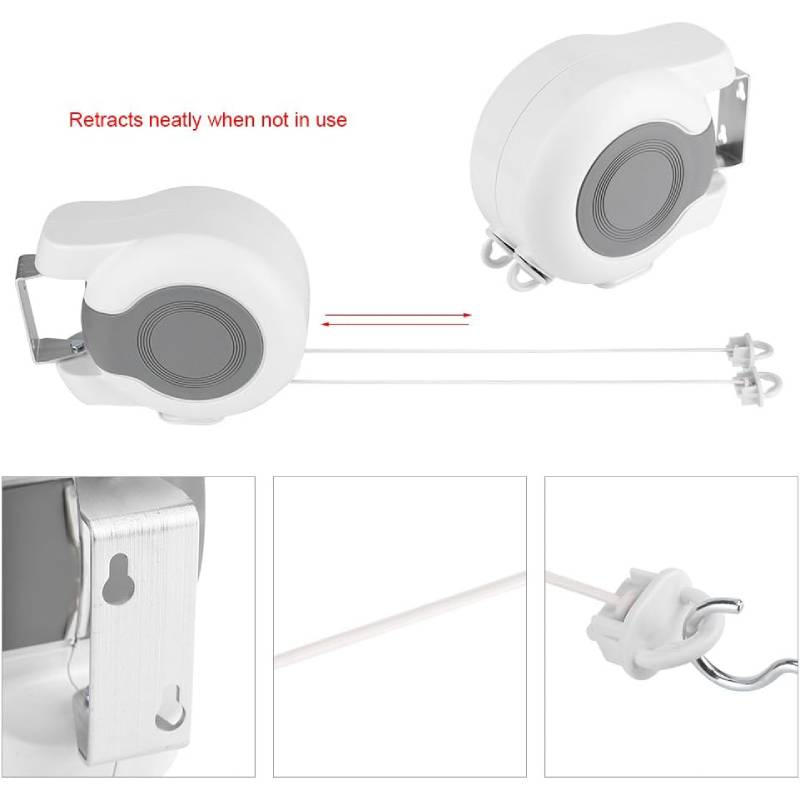 Sèche linge rétractable double pour intérieur extérieur télescopique – Image 4
