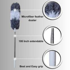 Alternative view of Plumeau Poussière Extensible Télescopique Microfibre 2.5m