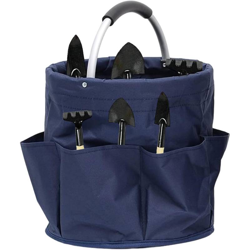 Sac de rangement pliable rond avec 6 poches