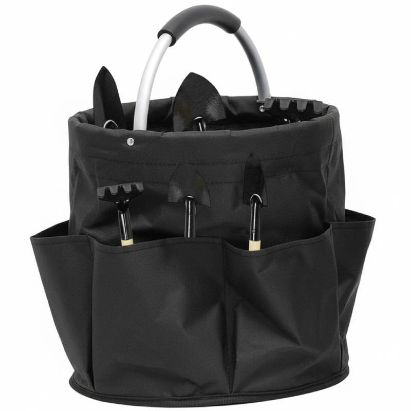 Sac de rangement pliable rond avec 6 poches – Image 6