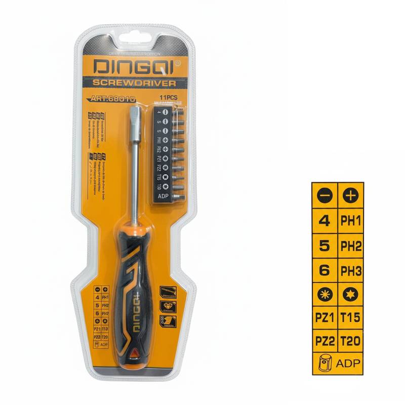 Ensemble de tournevis DINQGI + embouts 11PCS