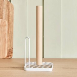 Porte essuie tout en bois et base métallique