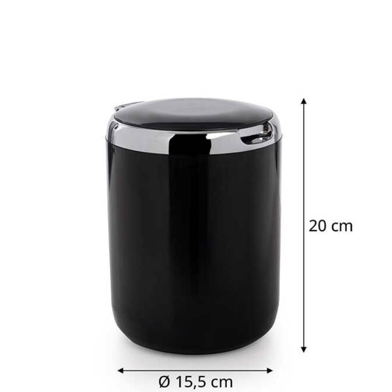 Poubelle Bureau 3 LT Avec Couvercle En Plastique PRIMANOVA E29 – Image 4