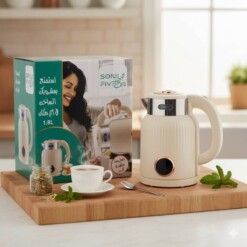 Bouilloire d'eau électrique 1.8L 1500W avec minuterie