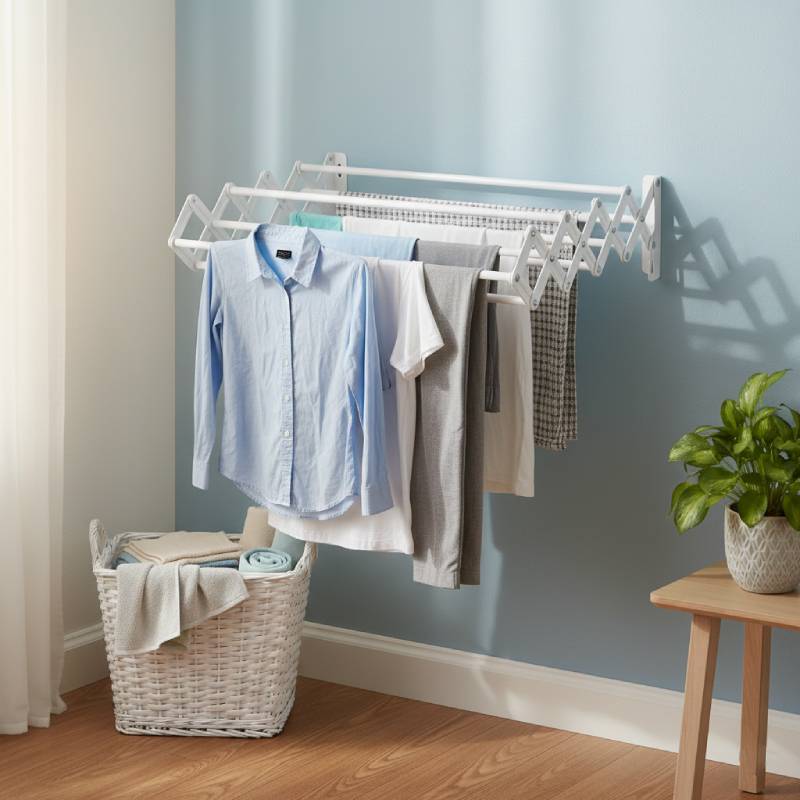 Sèche linge mural accordéon en Aluminium – Image 2