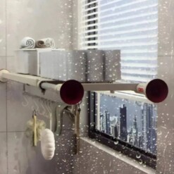 Alternative view of Étagère de placard extensible avec ventouses