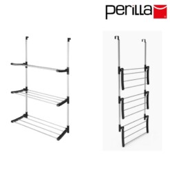 Sèche linge derrière porte pliable 3 Niveaux PERILLA