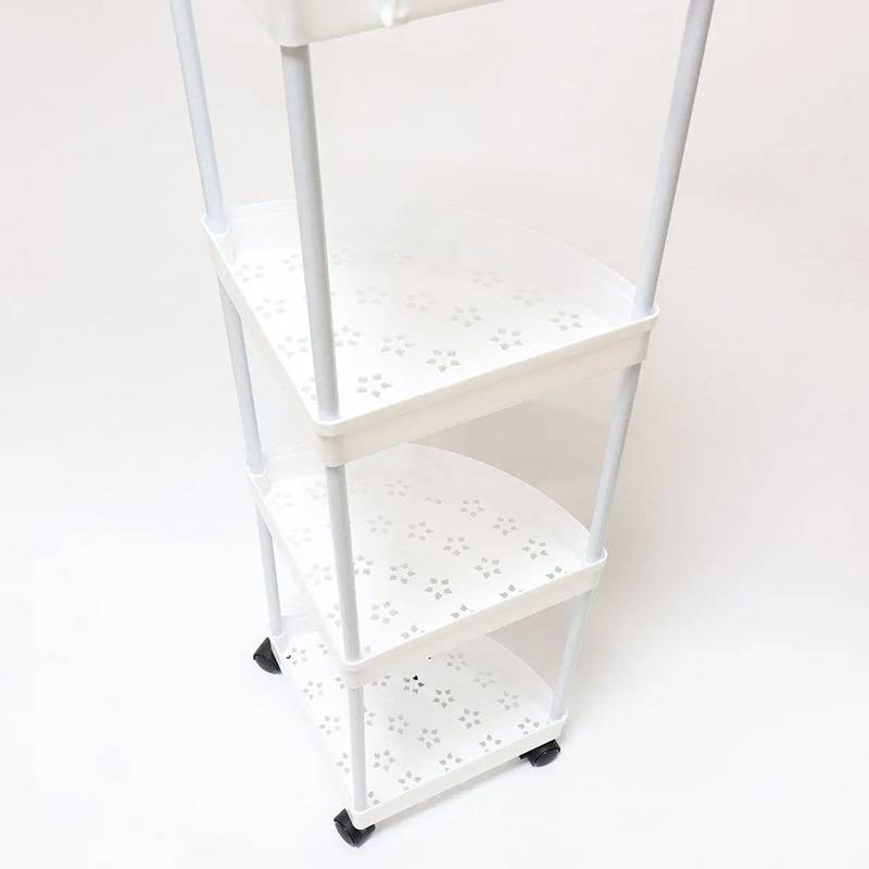 Etagère de coin salle de bain 4 Niveaux mobile – Image 6