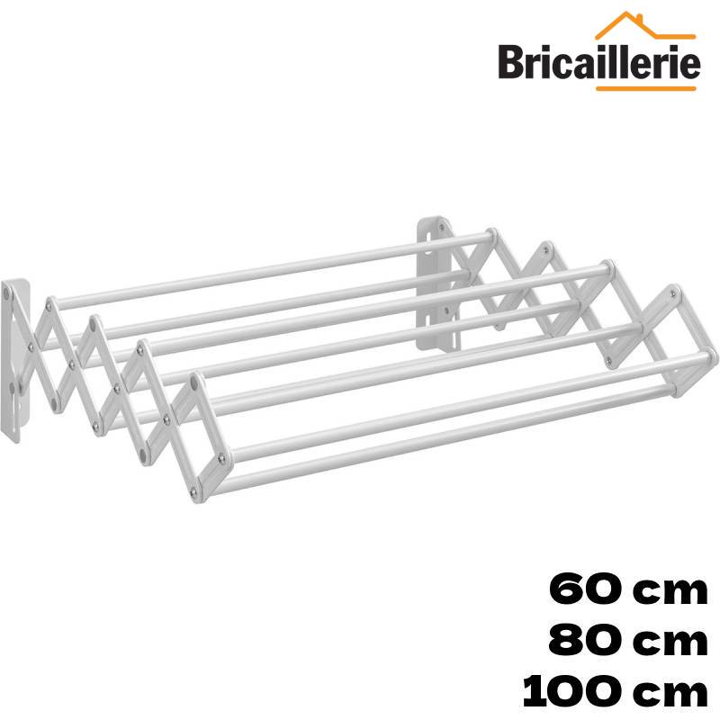 Sèche linge mural accordéon en Aluminium