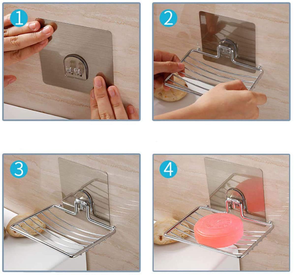 Porte savon mural adhésif Gris FIRLA – Image 3