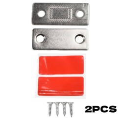 Serrure de porte magnétique adhésif en acier inoxydable 2PCS