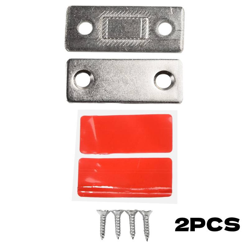 Serrure de porte magnétique adhésif en acier inoxydable 2PCS
