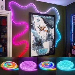 Alternative view of Bande LED Néon RGB motif réticulaire étanche 5M