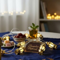 Alternative view of Guirlande lumineuse mini lanterne jaune pour décoration du Ramadan