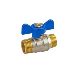 Robinet de gaz à bille mâle/mâle 1/2'' en cuivre 25 bars