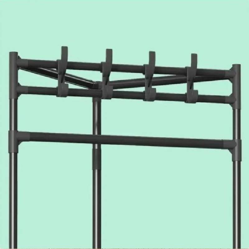 Penderie de coin avec porte manteaux et étagère de chaussures 3 Niveaux – Image 6