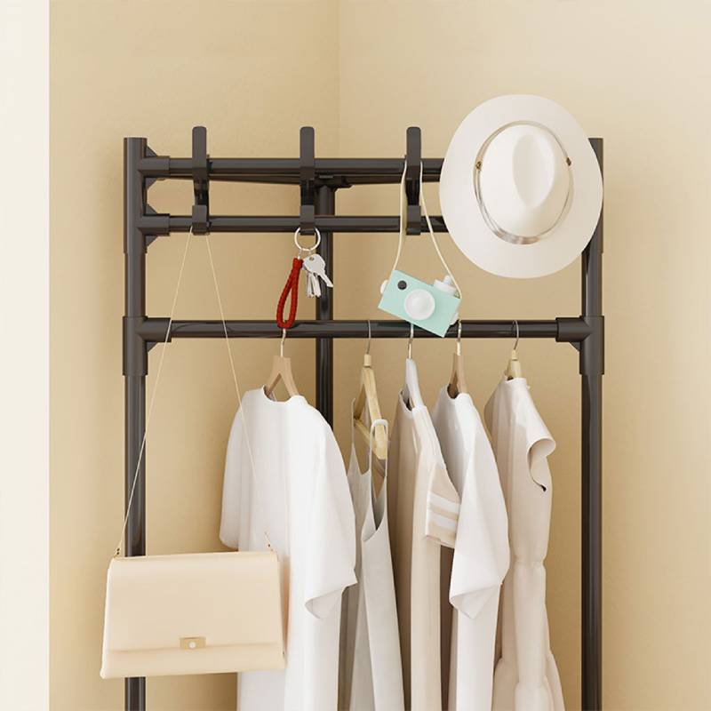 Penderie de coin avec porte manteaux et étagère de chaussures 3 Niveaux – Image 7