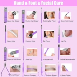 Alternative view of Ensemble de manucure pédicure coupe ongles luxueux 16PCS