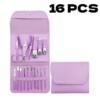 Ensemble de manucure pédicure coupe ongles luxueux 16PCS