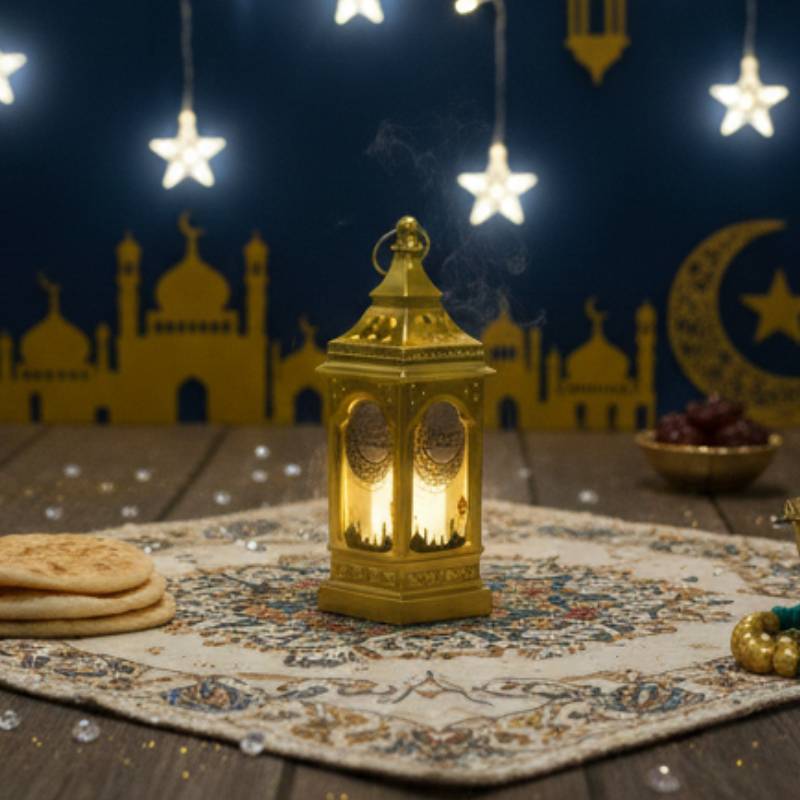Lampe décoration Ramadan FANOUSS Doré