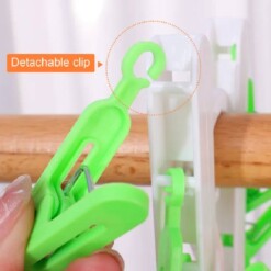 Alternative view of Pinces à linge avec support pliable 8PCS