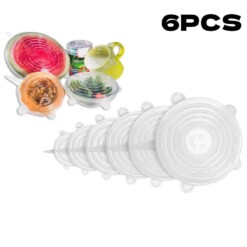 Alternative view of Ensemble de couvercles tasses en silicone 6PCS