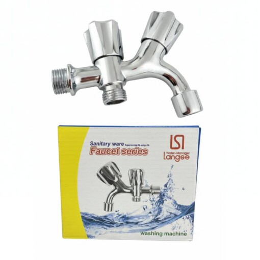 Robinet machine à laver double