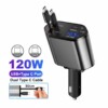 Chargeur de voiture rétractable 4 en 1 charge rapide 120W