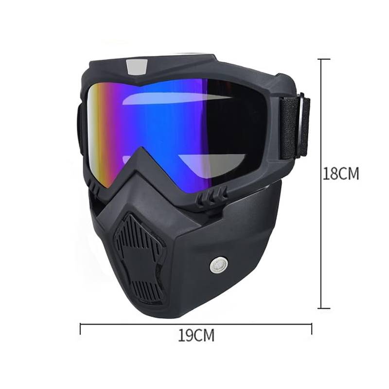 Masque de moto détachable protection UV et vent – Image 3