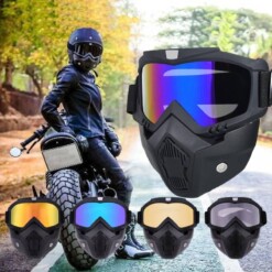 Alternative view of Masque de moto détachable protection UV et vent
