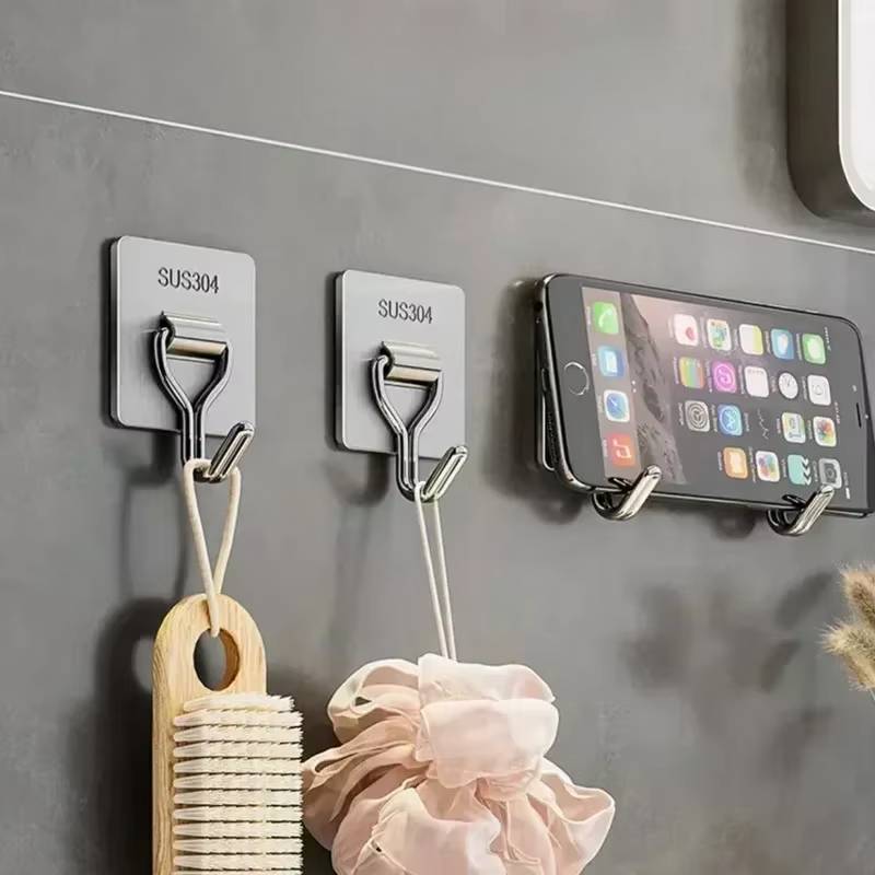 Crochet adhésif en acier inoxydable FIRLA 4PCS – Image 7