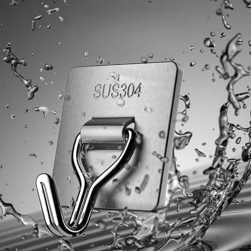 Crochet adhésif en acier inoxydable FIRLA 4PCS – Image 5