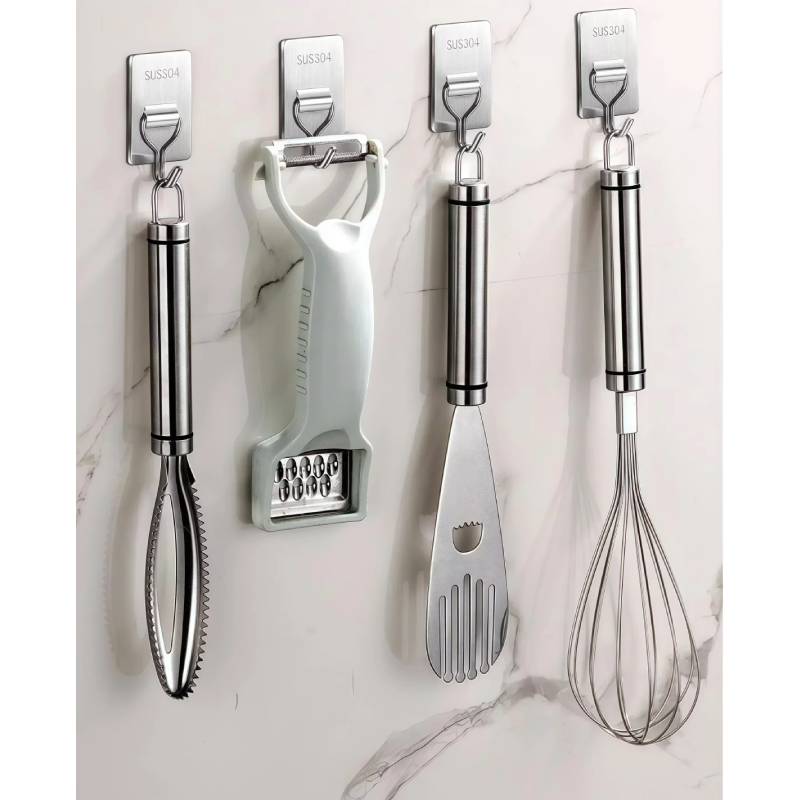 Crochet adhésif en acier inoxydable FIRLA 4PCS – Image 6