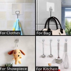 Alternative view of Crochet mural adhésif décoré FIRLA 4PCS