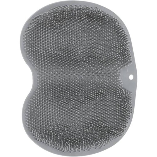 Tapis de douche pour les pieds et coussin de lavage du dos avec ventouses