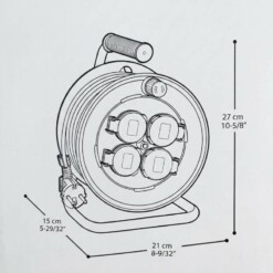 Alternative view of Enrouleur de câble 15m 4 ports CROWN B0415