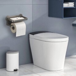 Alternative view of Porte-papier toilette mural adhésif avec support LYNA
