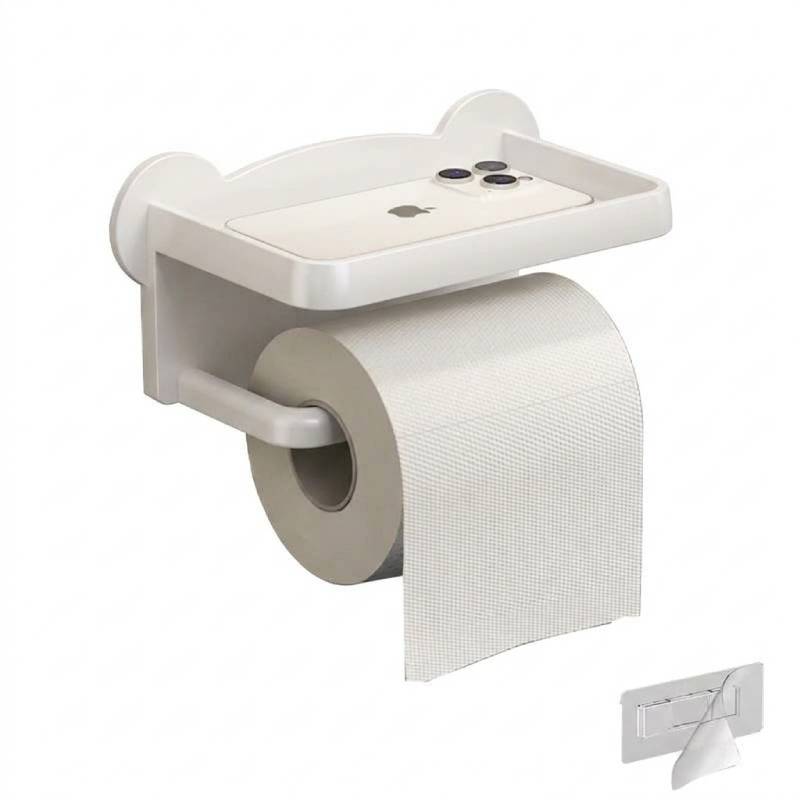 Porte-papier toilette mural adhésif avec support LYNA – Image 7