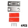 Serrure de porte magnétique adhésif en acier inoxydable 4PCS