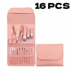 Ensemble de manucure pédicure coupe ongles luxueux 16PCS