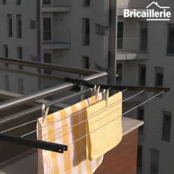 Sèche linge rabattable pour Balcon barreaudage