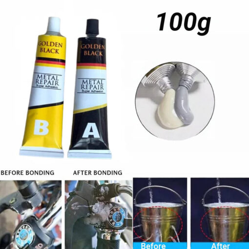 Colle AB époxy pour réparation de métal résistante à la haute température 100g