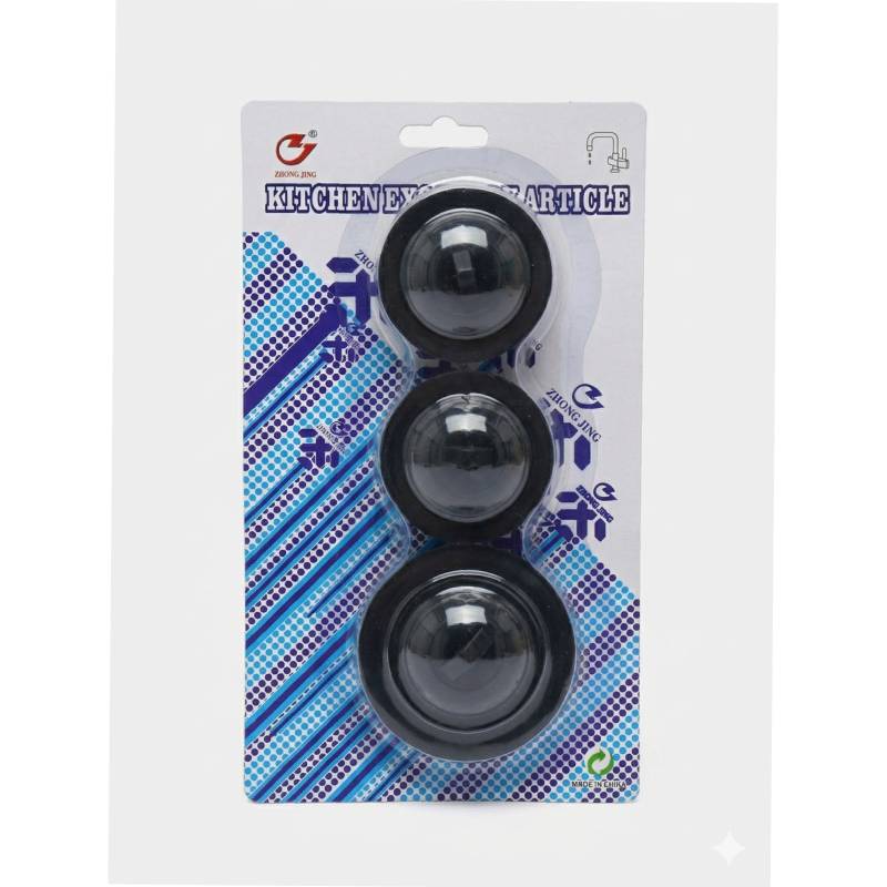 3 Bouchons pour évier cuisine baignoire lavabo