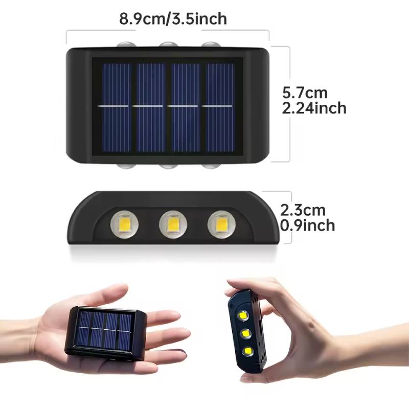 Applique LED mural détecteur de mouvement solaire étanche 2PCS – Image 8